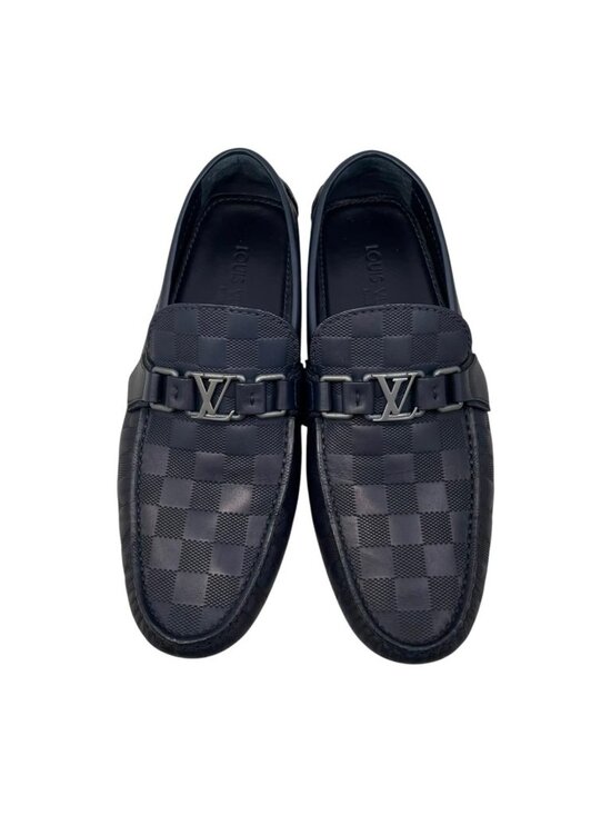 Louis Vuitton Loafers Hockenheim Line Driving Shoes 6 Damier LV Logo Navy main image 10